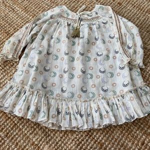 Velveteen brand printed dress